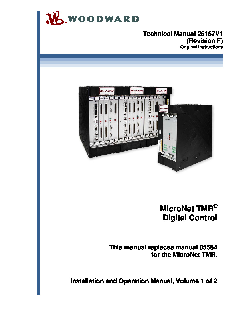 First Page Image of 5466-1049 MicroNet TMR Digital Control Manual 26167V1(F).pdf